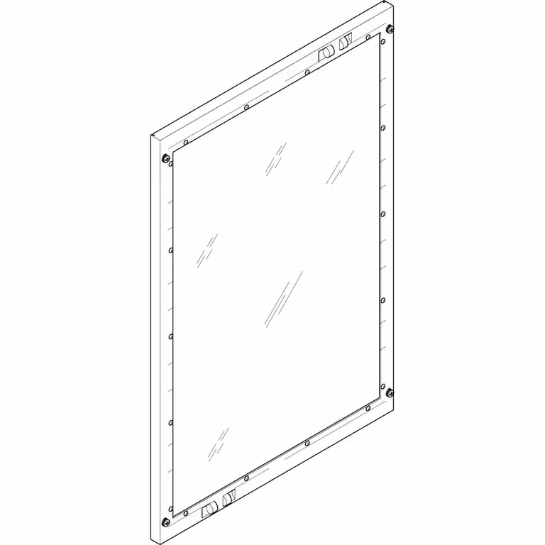 Piastra di copertura ABN 500x750 mm 2FB/5RE chiusa con finestra di ispezione FAS25N