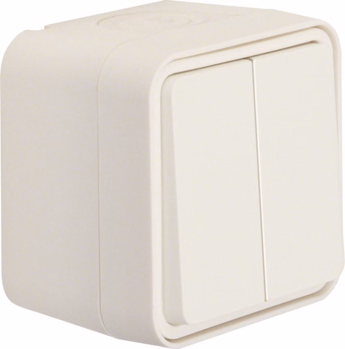Berker 50753512 Pulsante in serie, 2 contatti in scambio, bianco polo opaco, Berker W.1
