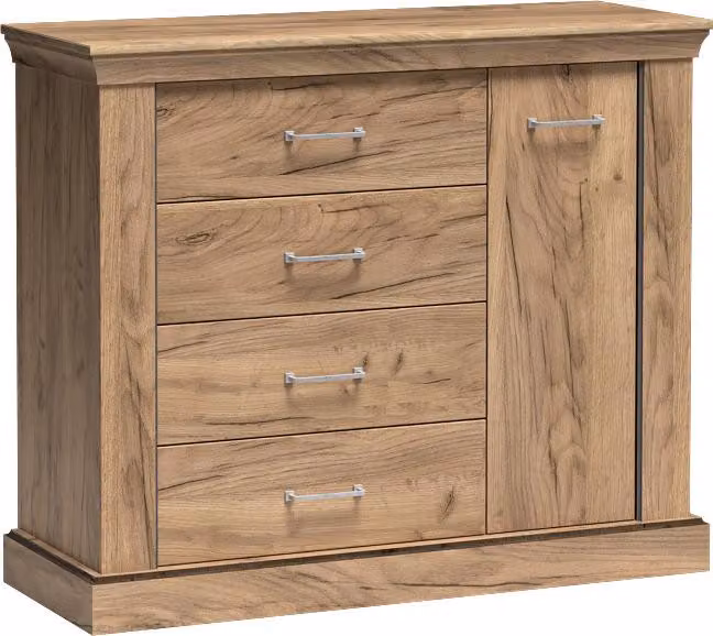 Cassettiera combinata AILISH - rovere kraft dorato