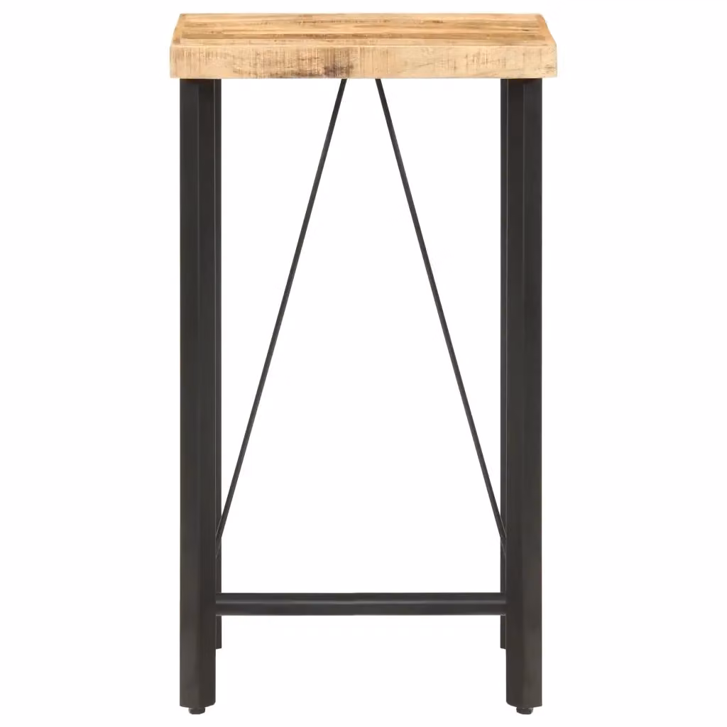 Tavolo da bar quadrato in legno di mango e metallo, stile industriale, marrone e nero, L/P/H: 60 x 60 x 107 cm – 2