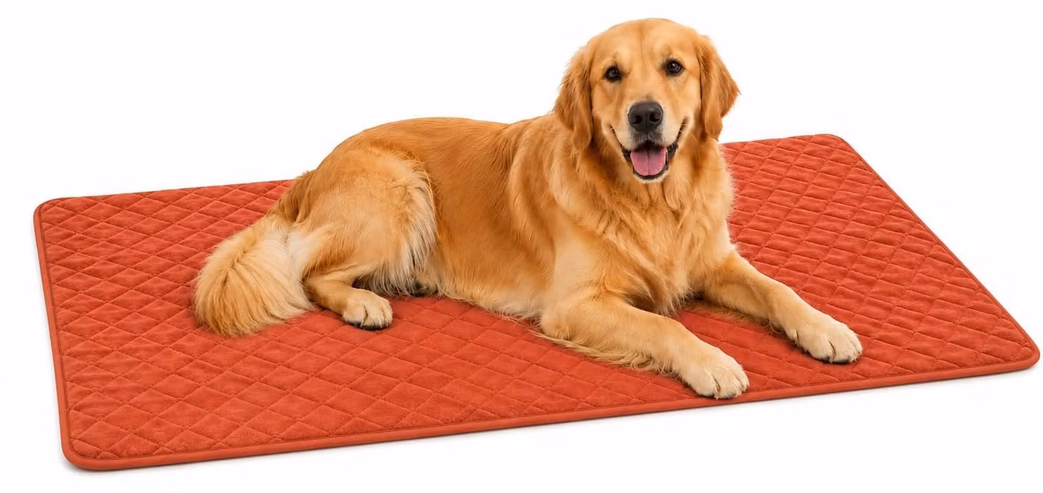 Cuscino per cani Flamingo, modello Weimar, rettangolare, color cognac, taglia: XL