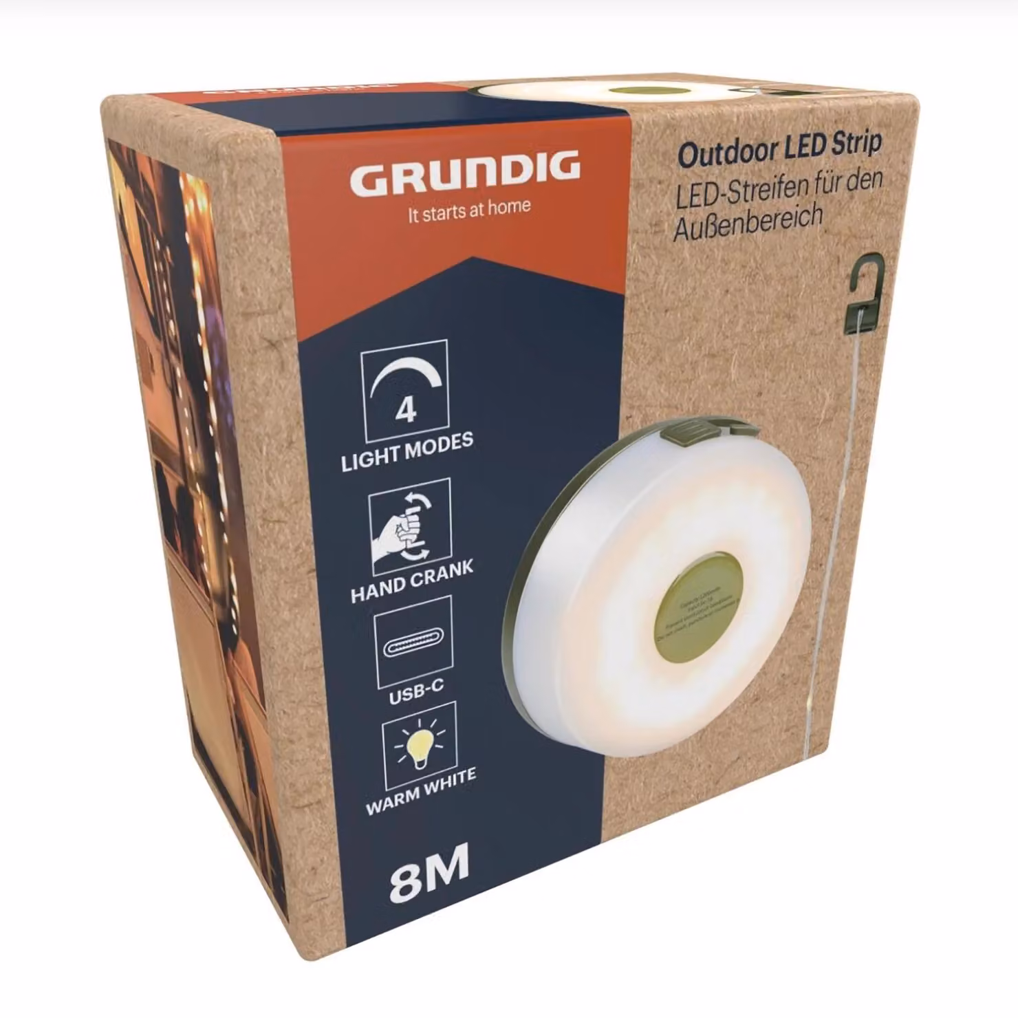 Striscia LED Outdoor Grundig Neon Flex Ricaricabile USB-C Bianco Caldo 8 Metri – 2