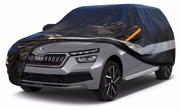 Copertura per auto, 10 strati, impermeabile e traspirante, per Skoda Kamiq (2018-2023), colore nero