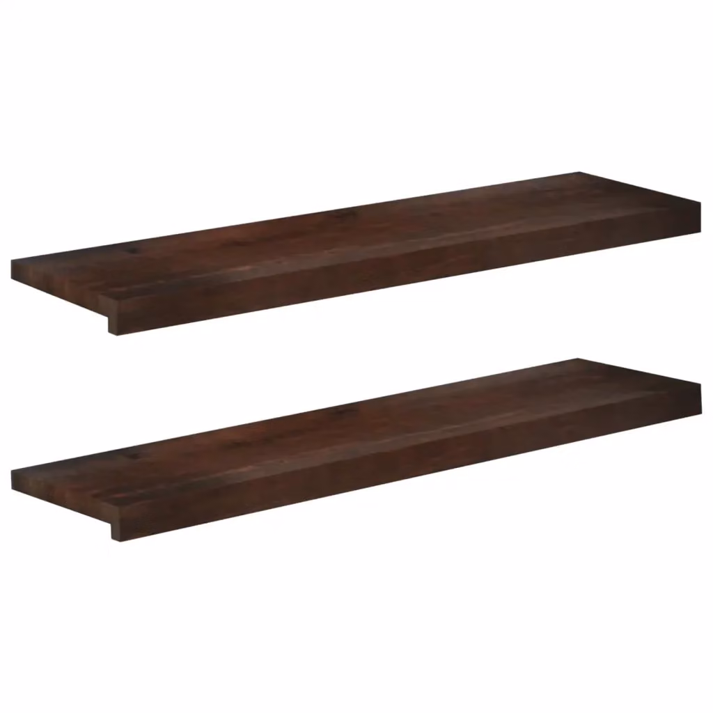 Set di 2 soglie per finestre vidaXL in legno marrone L 100 cm x P 30 cm x H 2 cm – 2