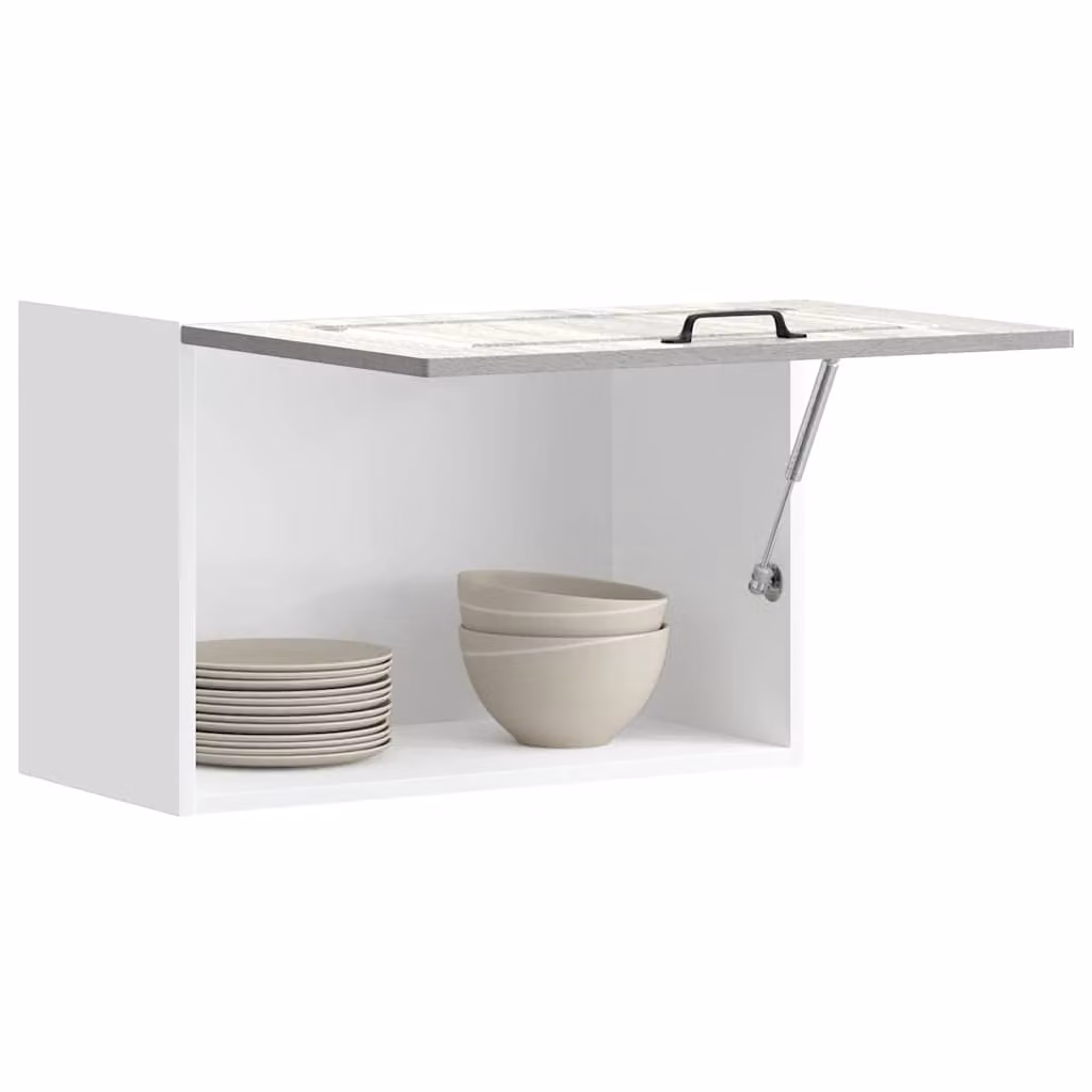 Pensile da cucina moderno vidaXL Kalmar Grigio Sonoma in legno e MDF con ante a battente, L: 60 cm, H: 40 cm, P: 31 cm