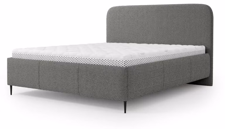 Letto imbottito con contenitore Edi Steinnebel, dimensioni 140 x 200 cm