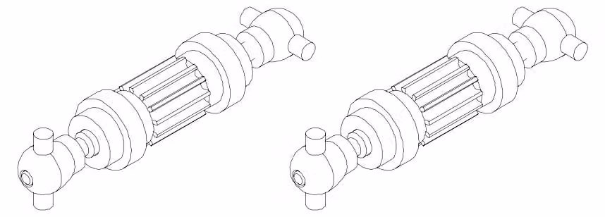 Turbo Racing - Kit di aggiornamento per asse anteriore in metallo, modello C50, confezione da 2 pezzi