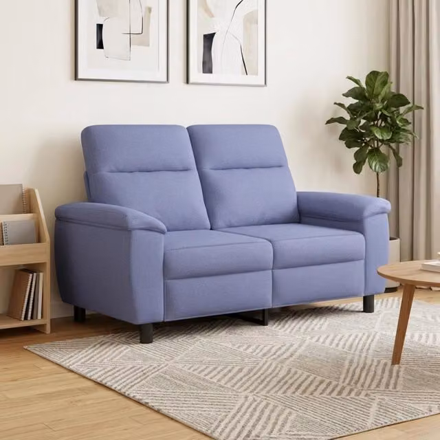 Divano moderno vidaXL in tessuto blu con struttura in metallo L: 158 cm, P: 90 cm, H: 95 cm – 1