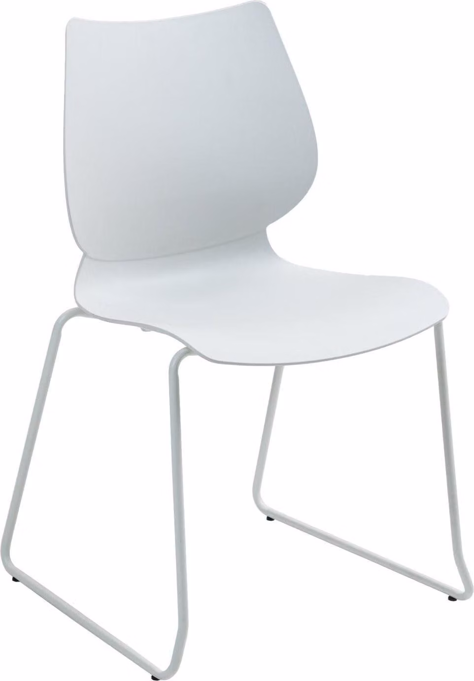 Sedia moderna impilabile - Sedia da pranzo multifunzionale - Risparmio di spazio grazie al design impilabile | Colore: Bianco