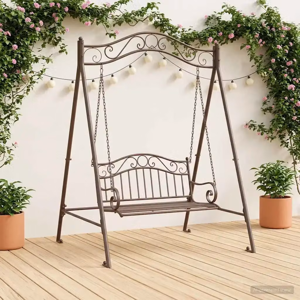 Telaio per Altalena in Acciaio Marrone Antico CFW5858731 L: 113 cm, P: 121,5 cm, H: 168 cm – 2