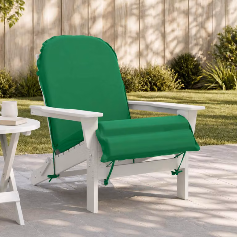 Cuscino per Lounger Sole vidaXL GEMERT Verde in Poliestere con Rivestimento Lavabile e Resistente alle Intemperie