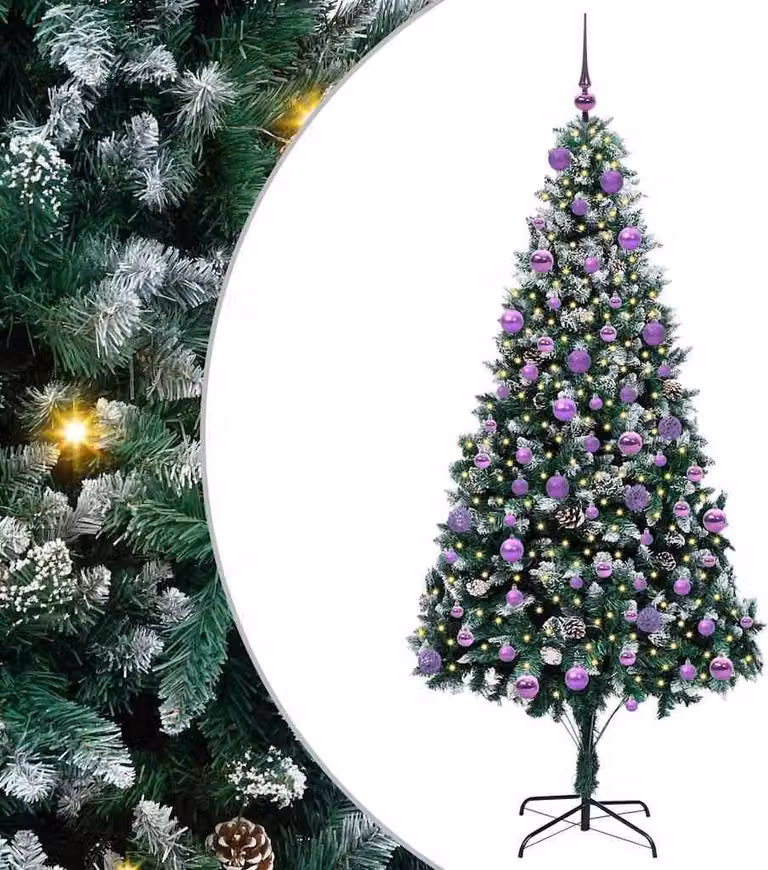 Albero di Natale artificiale con 300 LED Verde 210 cm