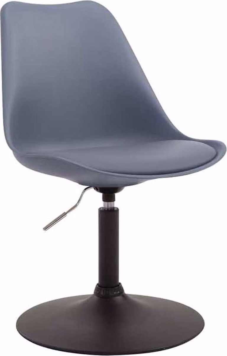 Sedia da pranzo - sedia da cucina - confortevole esperienza di seduta, plastica resistente e Pelle finta colore della base: nero | colore: grigio