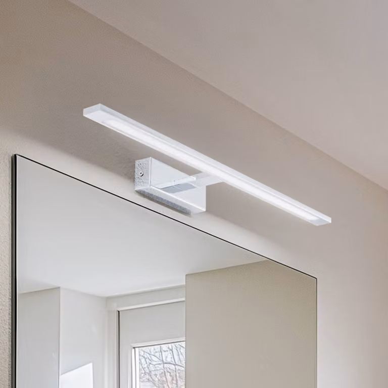 Applique da parete Gallery TK Lighting, Cromo / Argento, Bagno, Metallo, Moderno, Applique