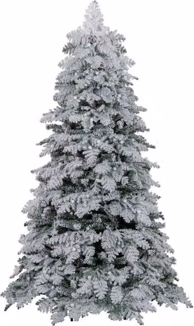 Albero di natale pieghevole con 130 palline luci led e 616 punte di ramo, Albero di natale artificiale innevato da 180 cm Bianco