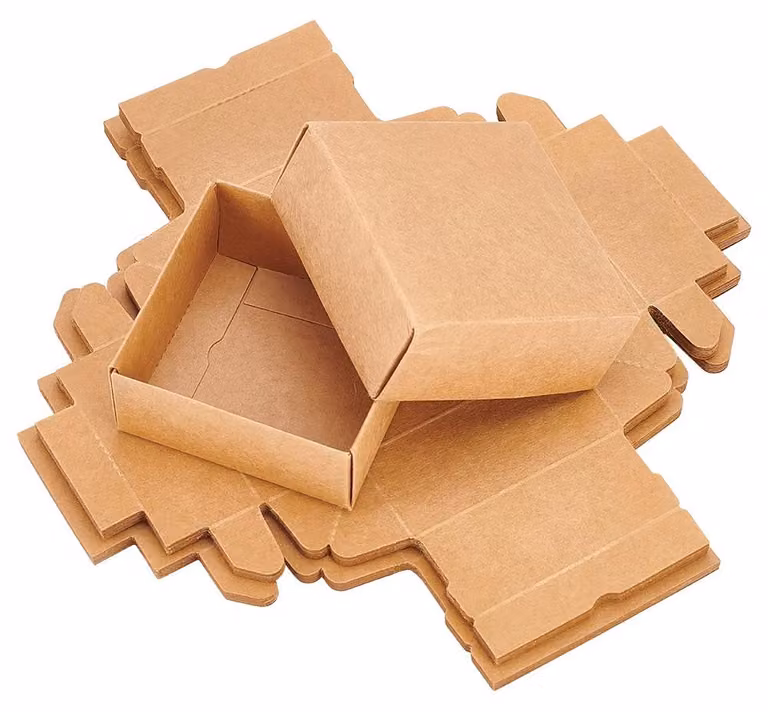 Set di scatole regalo - 20 scatole quadrate in cartoncino con coperchio - 8,6 x 8,6 x 3,6 cm