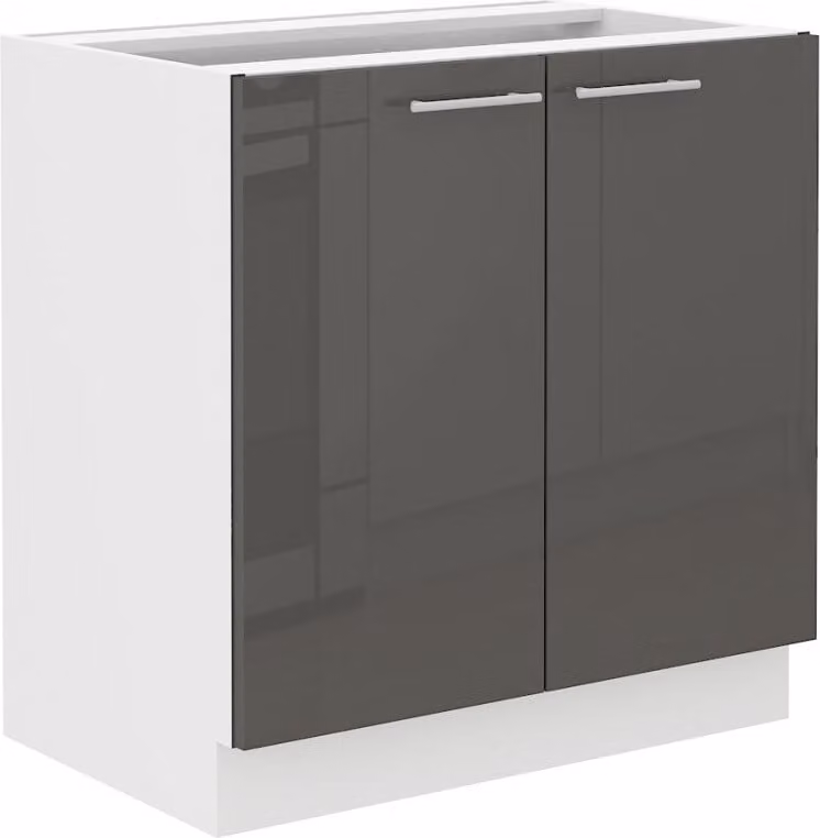 Armadietto per lavello LAJLA - larghezza 80 cm, grigio / bianco