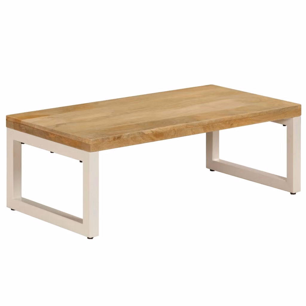 Maison Exclusive - Tavolino 100x50x35 cm in legno massello di mango e acciaio