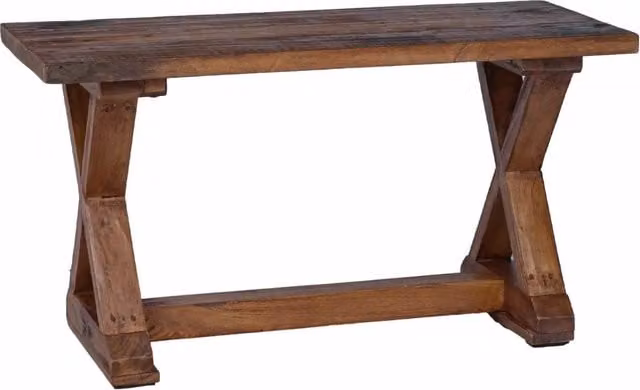 Panchina in legno massello di recupero Naturale DESIGN IN L: 85 cm, P: 35 cm, H: 46 cm – 1