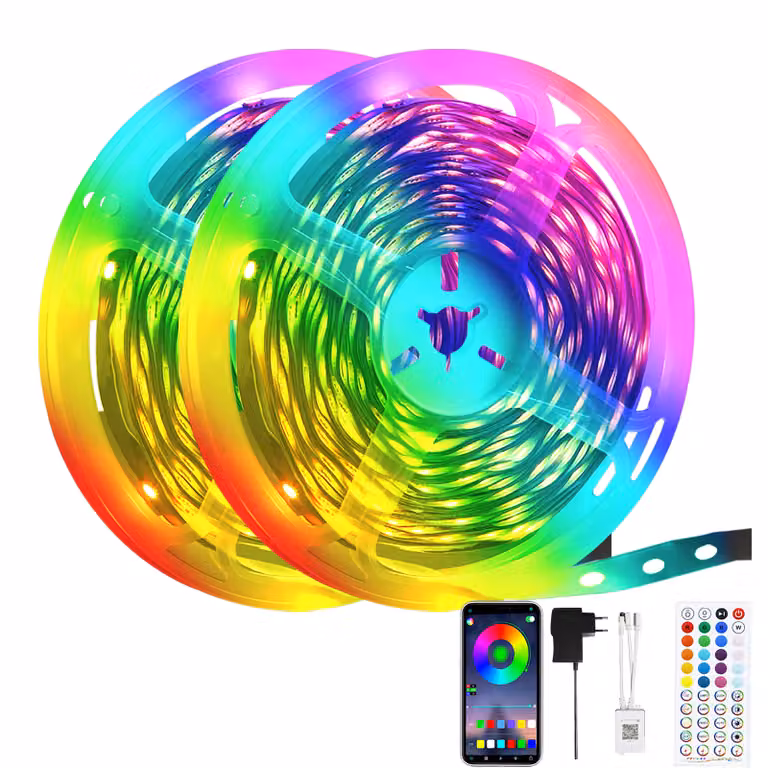 ZMH Striscia LED 20 m Striscia LED Party Gaming Decorazione Luce RGB Autoadesiva Retroilluminazione TV Illuminazione TV con telecomando Smart Dimmable Musica Sincronizzazione per Camera