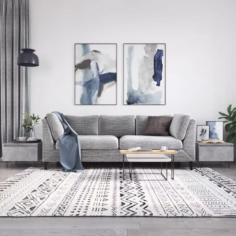 Maison Exclusive - Tavolini da salotto 2 pezzi Grigio cemento 50x46x35 cm Materiale ligneo