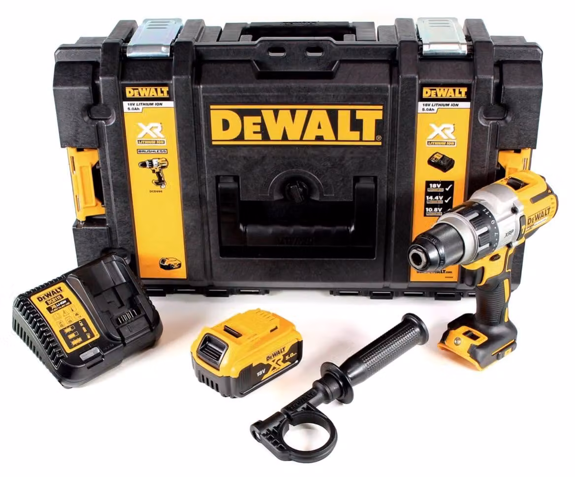 DeWalt DCD 996 P1 Trapano avvitatore a percussione a batteria 18V / 95Nm / Brushless in valigetta Toughbox + 1x Batteria 5,0 Ah + Caricatore