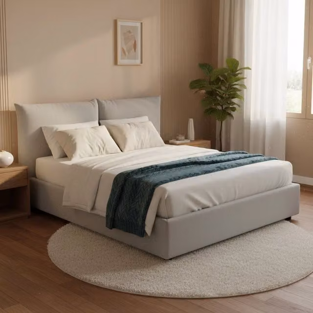 Letto Matrimoniale Alizarin Talamo Italia Bianco con Contenitore a Alzata L/P/H: 160 x 190 x 215 cm – 1