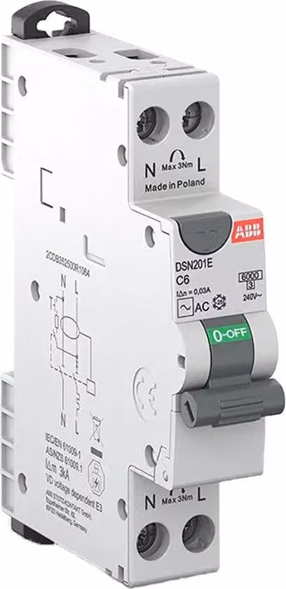 Interruttore differenziale elettronico bipolare 1164