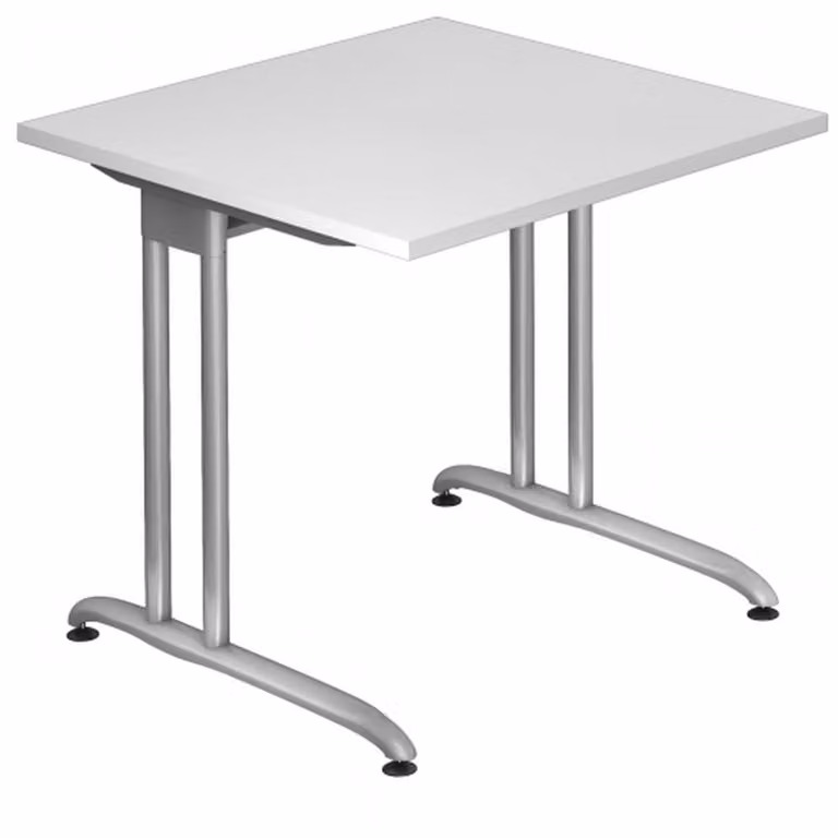 HAMMERBACHER BS08 Schreibtisch weiß quadratisch