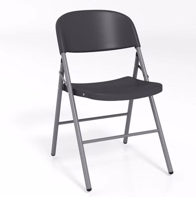 Set sedie 6 pieghevoli plastica metallo schienale commerciale portatile, Sedie pranzo interno esterno matrimonio festa portata 150kg Grigio