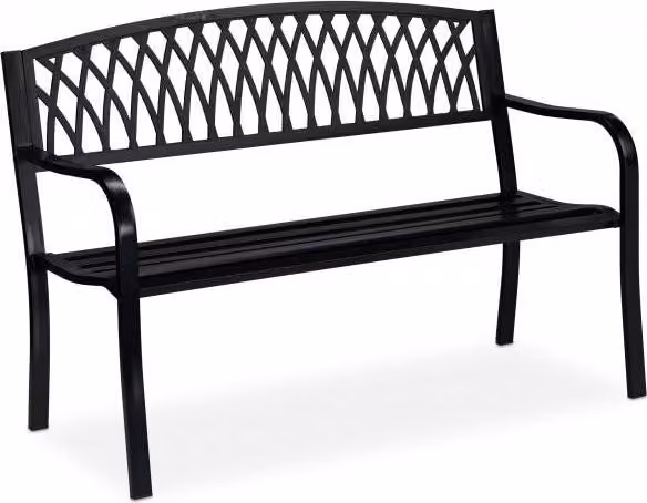 Panca da giardino nera