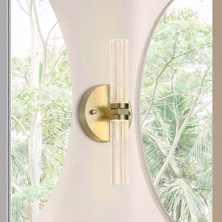 Searchlight Applique da parete Aberdeen, dimmerabile, Ottone / Oro, Bagno, Metallo, Applique