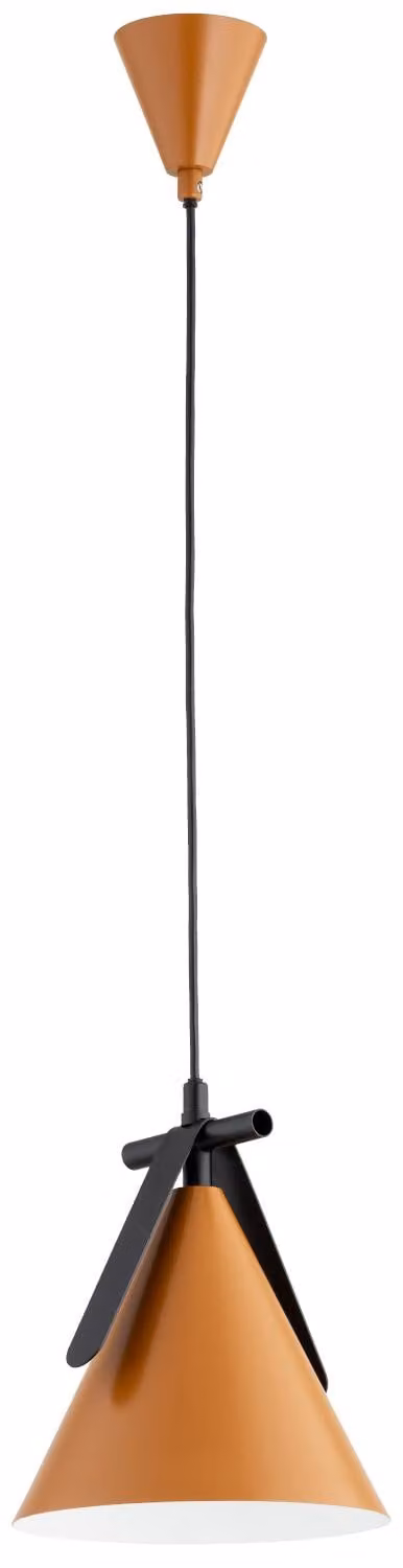 Lampada a sospensione conica FELIX marrone 1xE27x15W in metallo, dimensioni: 80x20,5x20,5 cm, IP20, Alfa