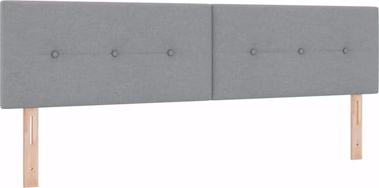Testiera regolabile in altezza Grigio chiaro 180 cm Tessuto