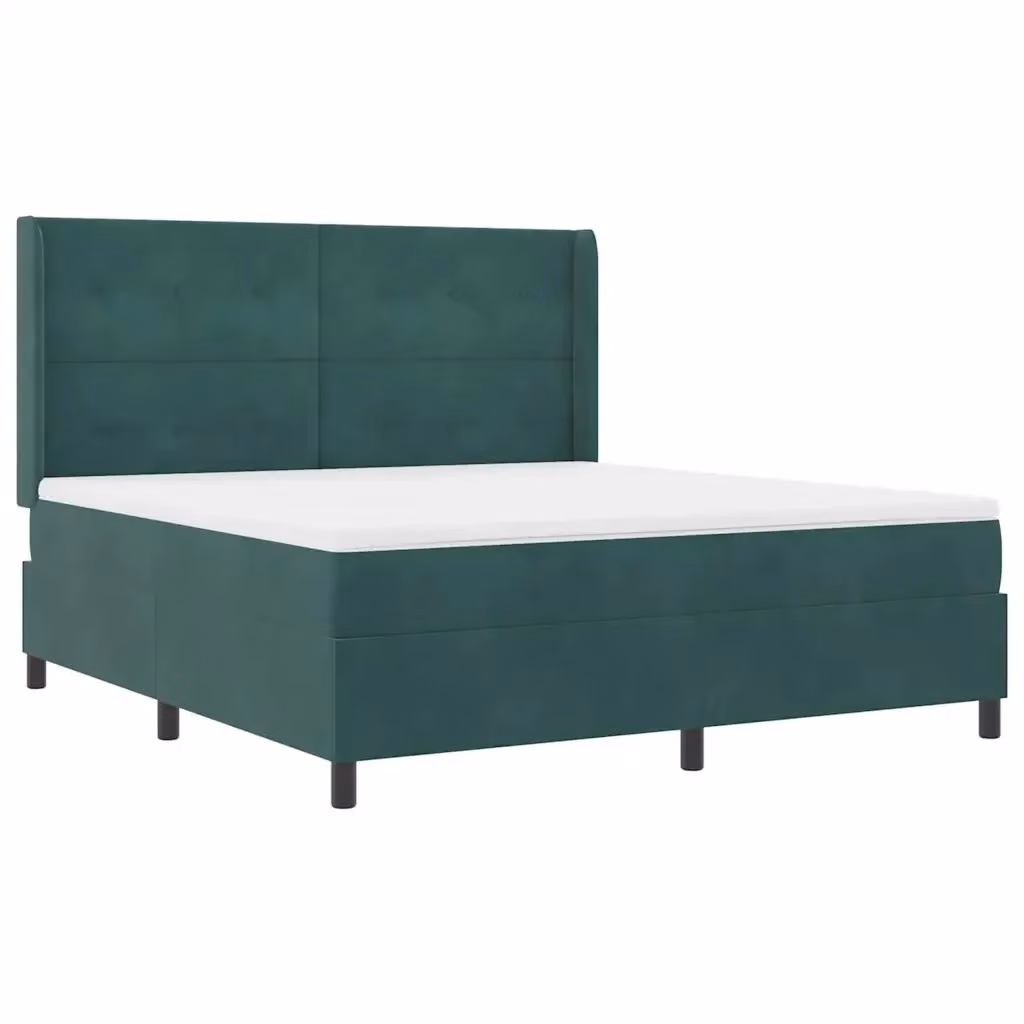 Letto a molle con strisce LED vidaXL in velluto verde, L/P: 180 x 200 cm – 2