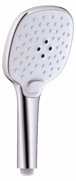 Siko SIKOBSRST33, doccetta con soffione, cromo, bianco, plastica, 14,24 l/min, 12 cm, 300 g