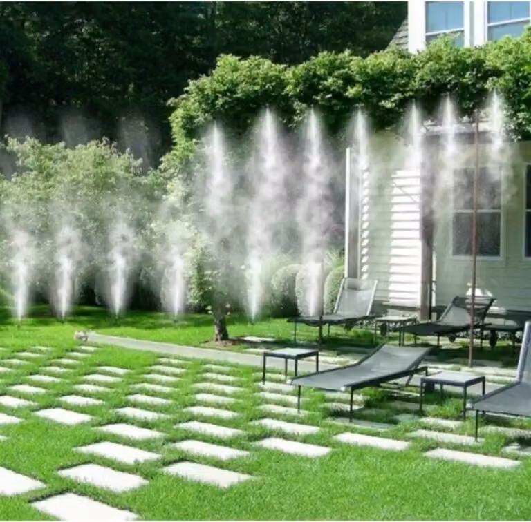 Tenda d'acqua per giardino, 15 metri, con effetto spray nebulizzato