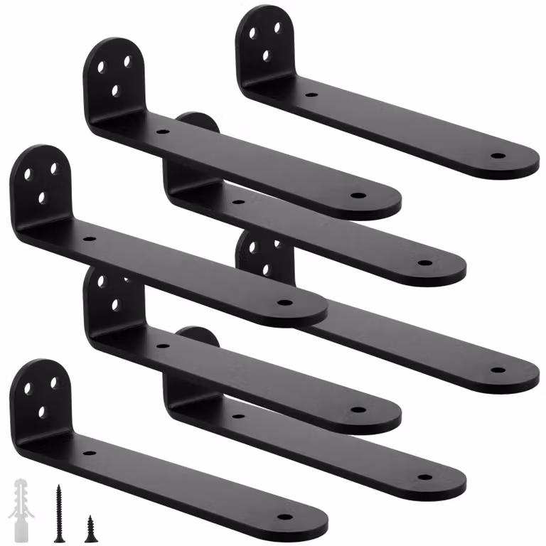 Solidchoice - Set di 8 supporti angolari invisibili, colore nero