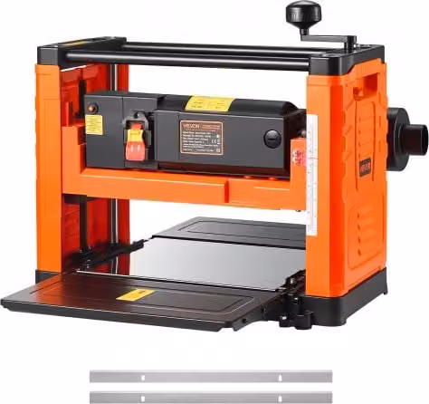 Pialla a spessore da banco VEVOR arancione con motore da 1800 W e doppia lama, Larghezza: 33 cm