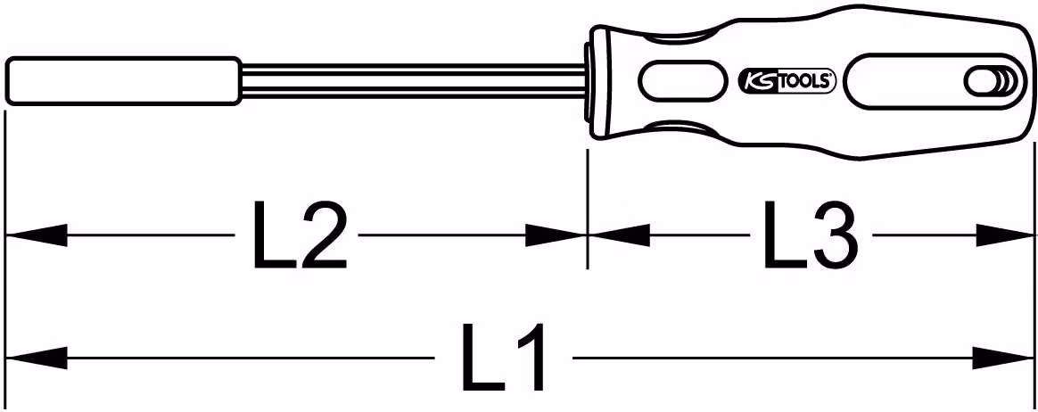 KS Tools 159.2198 manual screwdriver Single