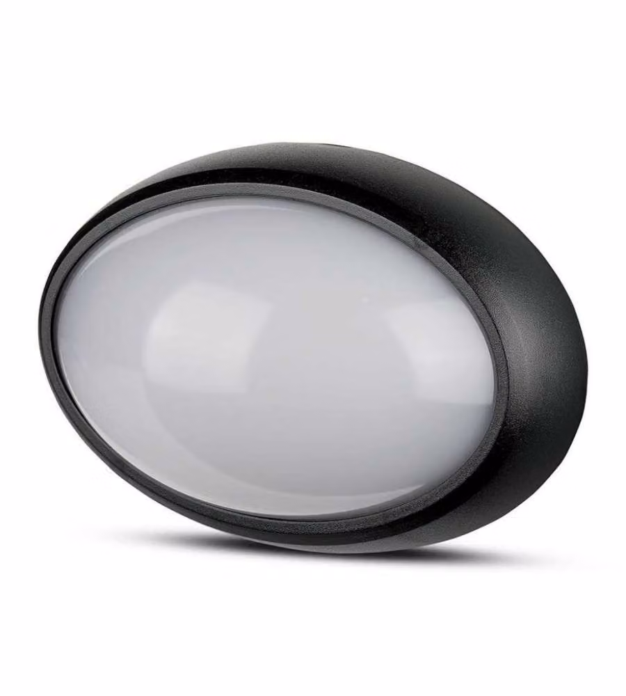Plafoniera LED Ovale 12W Colore Nero 3000K IP54