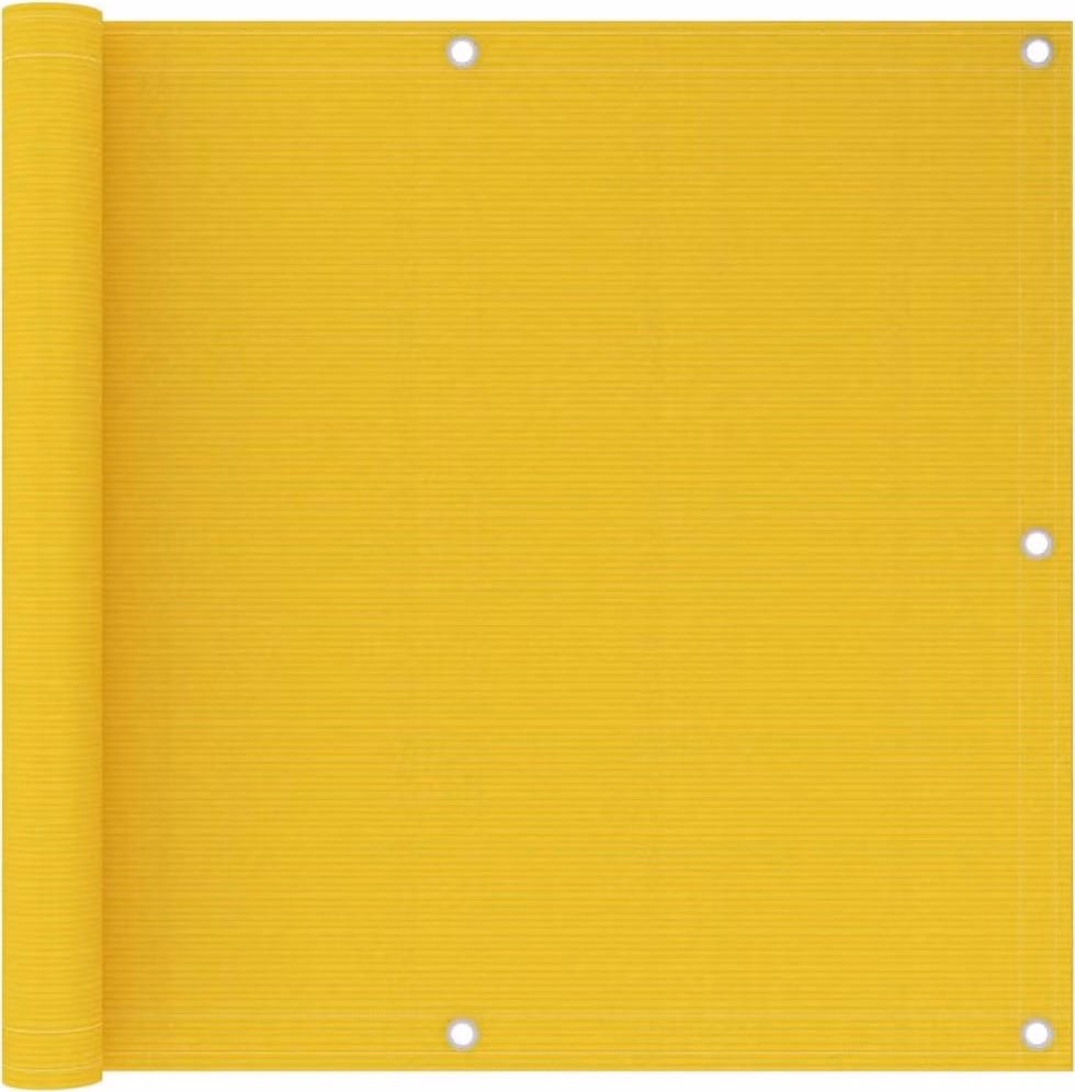 The Living Store Schermo privacy per balcone giallo 90x600 cm HDPE