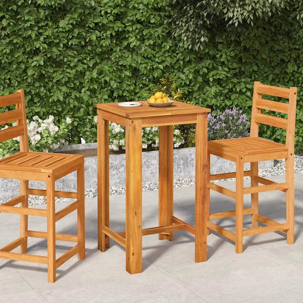 vidaXL Tavolo da Bar da Giardino in Legno di Acacia Marrone L/P/H: 60 x 60 x 105 cm