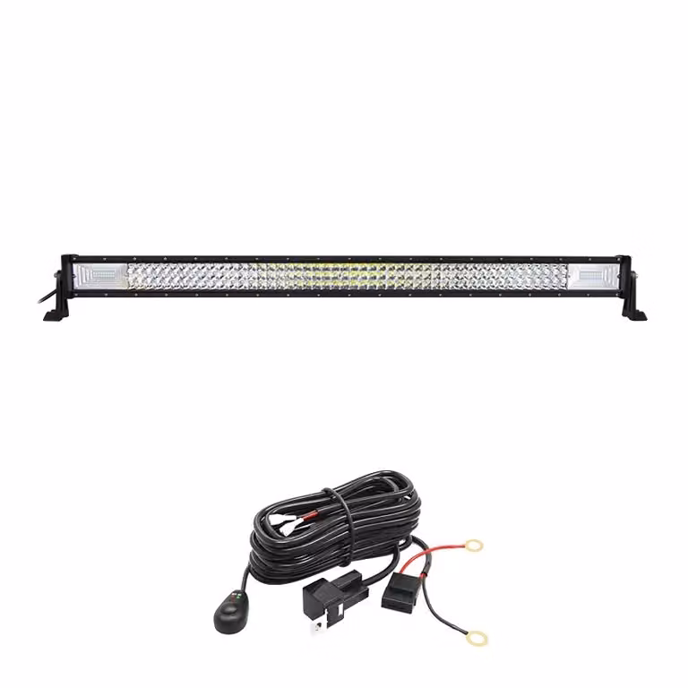 Striscia luminosa a LED per fuoristrada, luminosità di lunga durata a 6000K, design a tre file, filo da 42 pollici da 540 watt