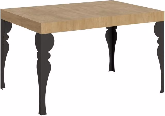 Tavolo allungabile 80x140/224 cm Paxor quercia natura telaio Antracite