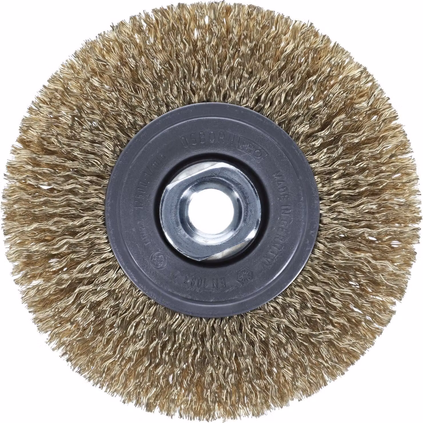 Osborn Rundbürste (115 mm,  Stahldraht, M14 Gewinde, 27,5 mm Besatzlänge)