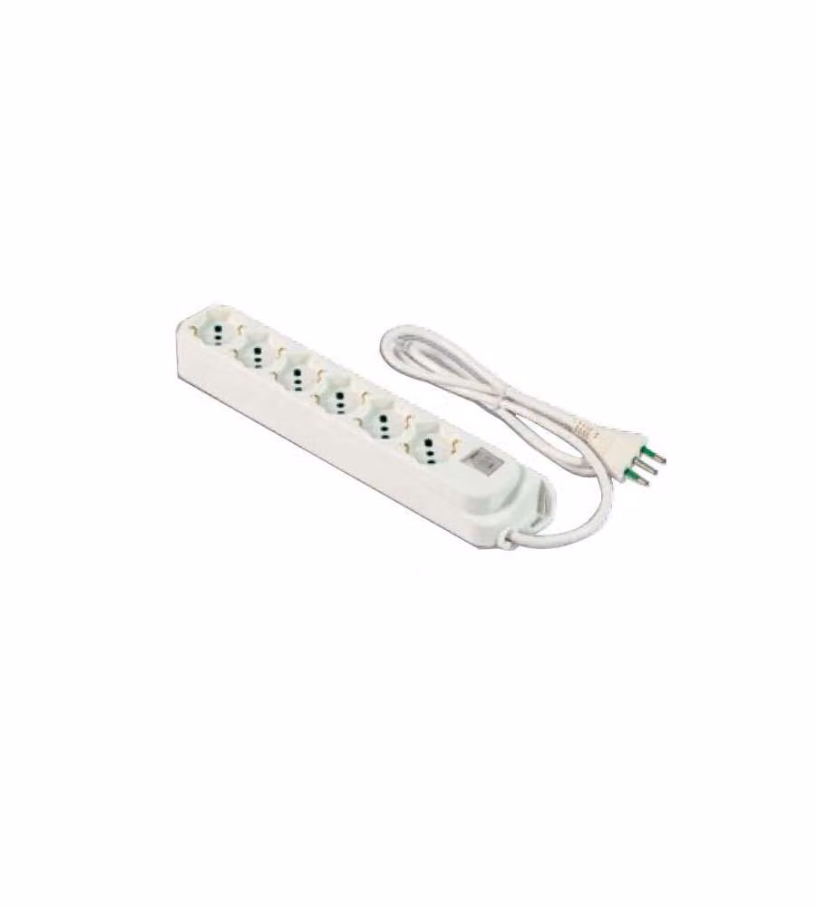 Multipresa 6X2Pt Sk Bianco Int Retail 474304 Fme