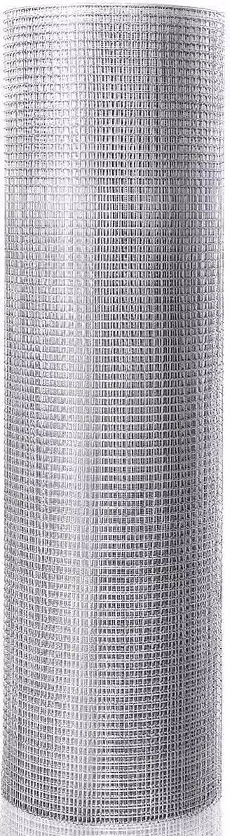 Rete metallica sottile color argento, rete in acciaio inossidabile, rete zincata per pollai, ideale per giardini, fabbriche, fattorie, lavori manuali o decorazioni d'interni (1,2 x 15 m)