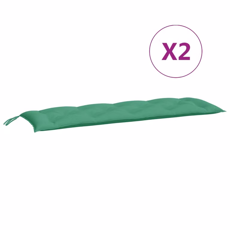 Cuscino per Panca Verde 150x(50+50)x7cm in Tessuto Oxford