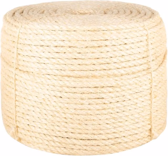 Fune in Sisal 100% Naturale Beige, Diametro: 10 mm, Lunghezza: 500 m